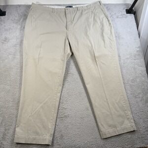 Polo Ralph Lauren Pants Mens 52x32 Khaki Tan Chino Pony Cotton Casual 52B